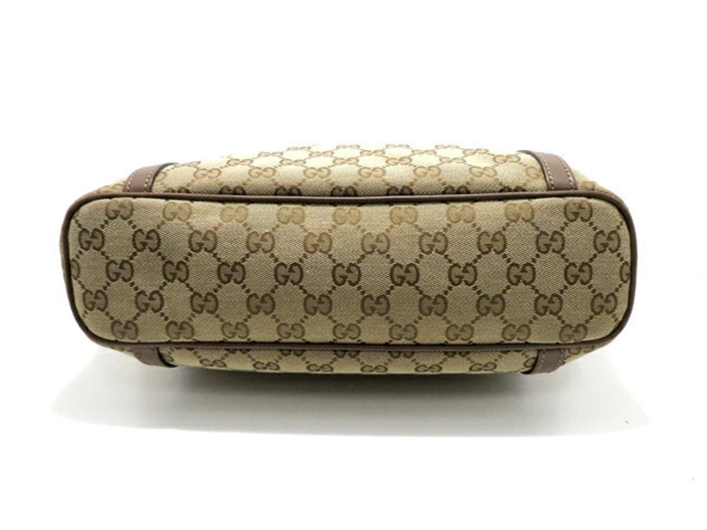 Gucci brown tote GG Cream canvas bag Beige Cream Tan